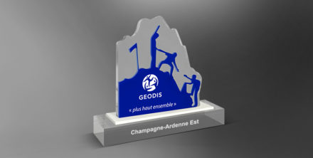 Trophee-surmesure-plexi-altuglass-geodis--marquage-socle-gravure- laser-couleur---slider